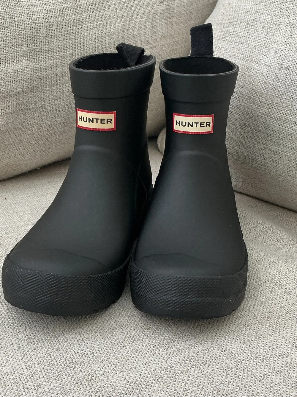Hunter Kids Black Short Waterproof Rain Boots